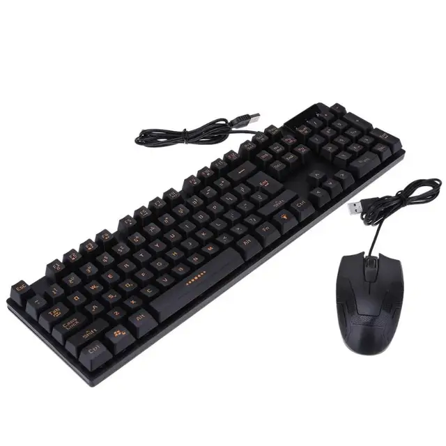 Cheap Multimedia Keys Wired Gaming Keyboard and Mouse Set USB Wired for Gamer Desktop PC Keyboard Mouse Combos