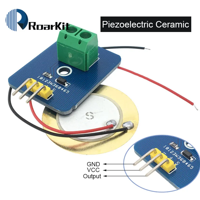 

DIY KIT 3.3V/5V Ceramic Piezo Vibration Sensor Module Analog Controller Electronic Components Supplies Sensor for Arduino UNO R3