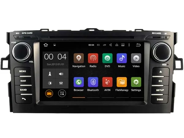 Excellent Android 9.0 CAR Audio DVD player FOR TOYOTA AURIS 2007-2011 gps car Multimedia head device receiver support DVR WIFI DAB OBD 2