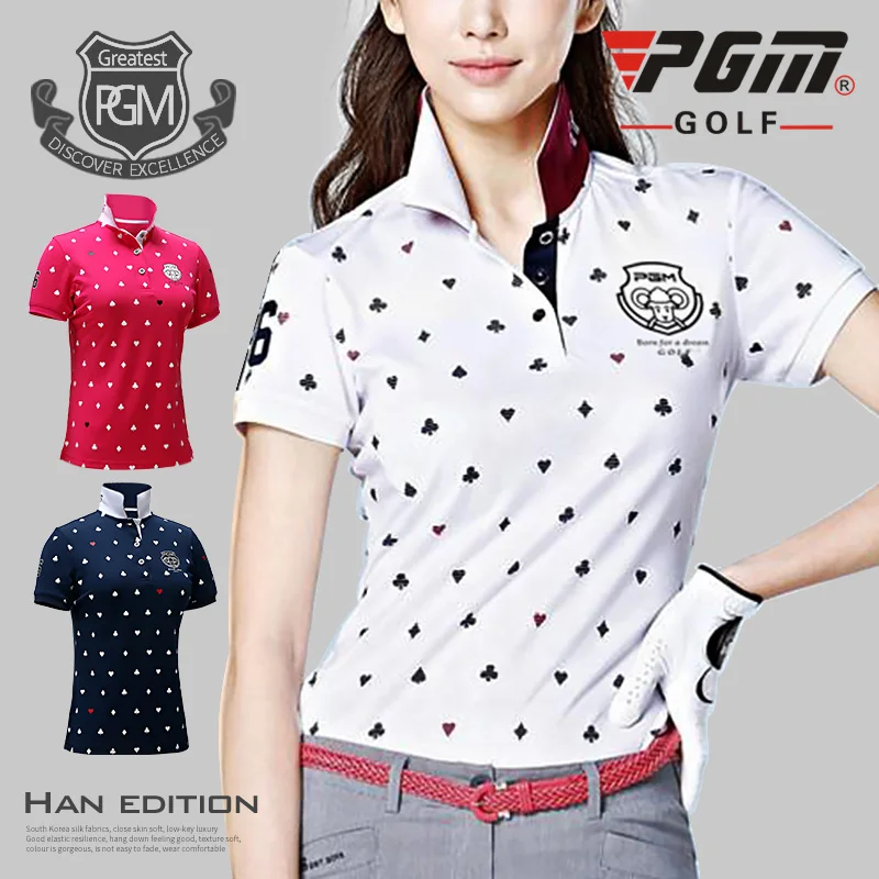 2018 Female Top Apparel Lady PoLo T shirt S XL Summer Sportswear Golf