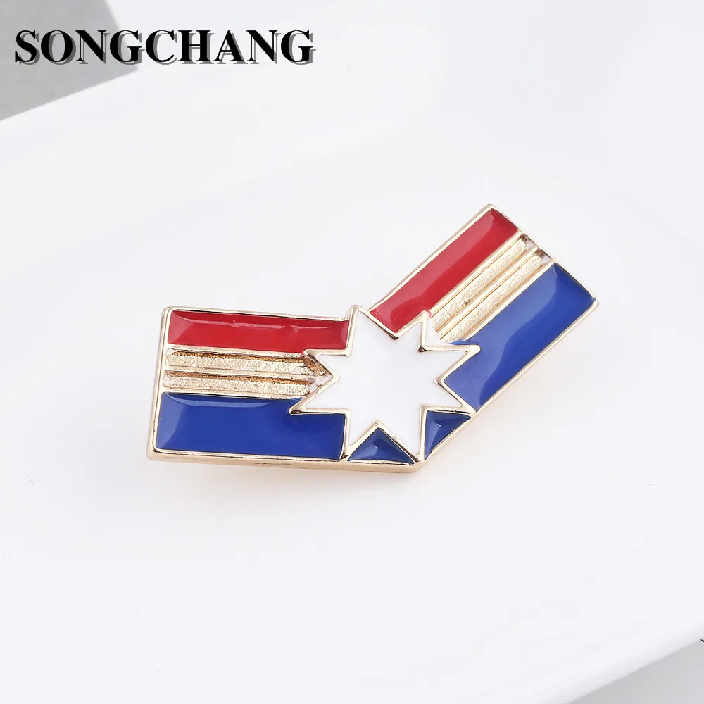 

Movie Avenger DC Captain Marvel Brooch Marvel Super-Heroes Ms. Marvel Enamel Brooches Pins Laples Marvel Avenger Thanos Jewelry