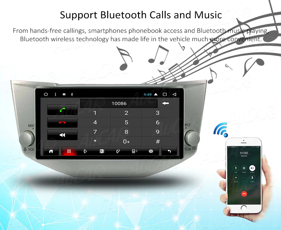 AuCAR 10,2 Android автомобильный Радио gps Navi для Toyota Harrier 2003-2012 для Lexus RX330 300 350 2003-2009 Навигация стерео AUX