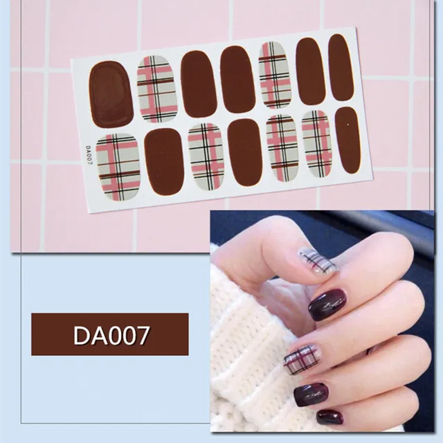 Aliexpress.com : Buy 14tips/sheet Full Cover Nail Stickers Wraps DIY ...