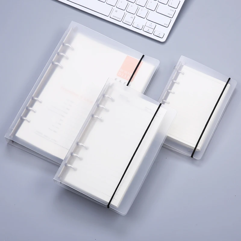 

stationery office supplies transparent case meeting minutes a7 detachable thick notebook a6 business simple work notebook