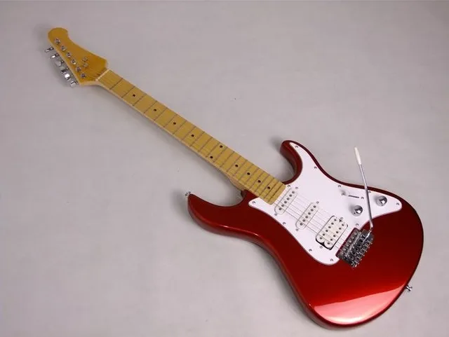 Electric guitars made in China, red and white color, good