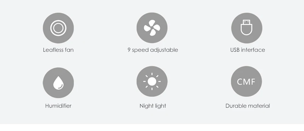 Happy Life 3 в 1 мини-вентилятор охлаждения, настольный вентилятор, увлажнитель воздуха, светодиодный светильник, 3 скорости, регулируемый для наружного использования