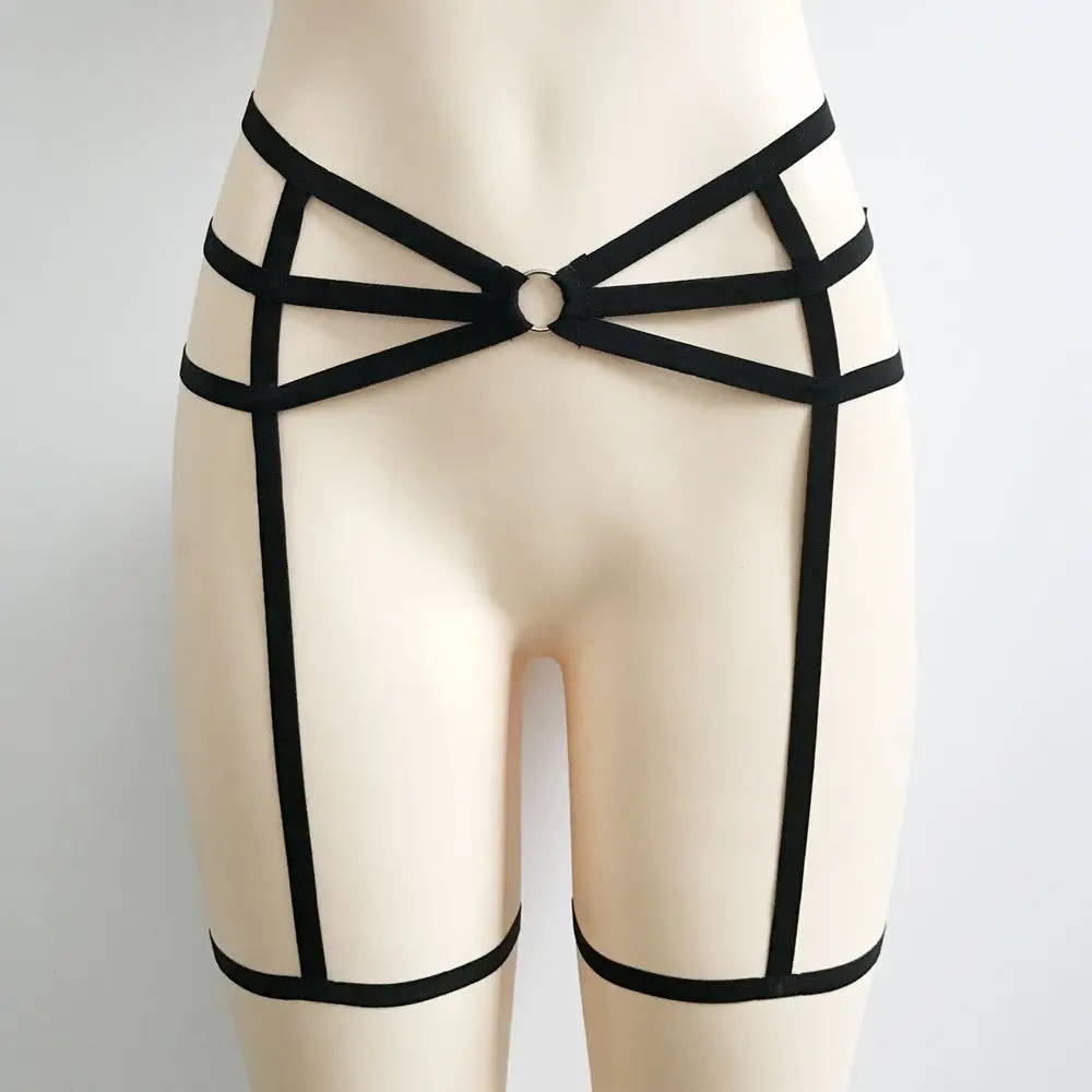1 pièces chaud femmes Sexy jambe jarretière ceinture élastique Cage corps creux jambe jarretière ceinture bretelle sous-vêtements jambe sangle jambe jarretière ceinture