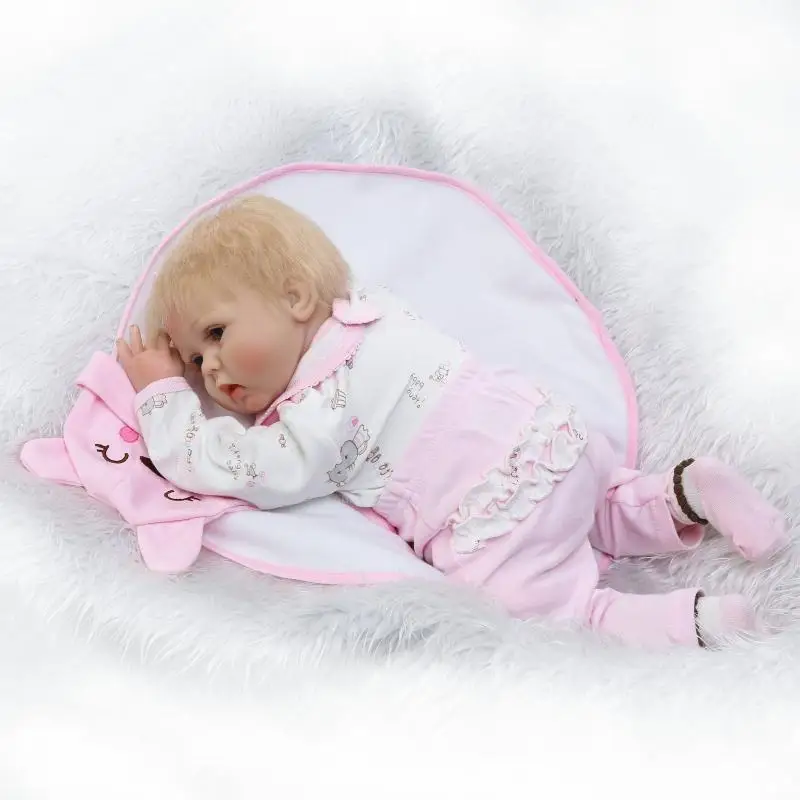 DollMai bebes reborn игрушка куклы 22 &quot55 см силиконовые Младенцы живые спящие Детский