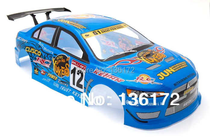

Ewellsold 1:10 Radio Control Car 1/10 rc car PVC painted body shell 190mm BLUE NO:s025B free shipping