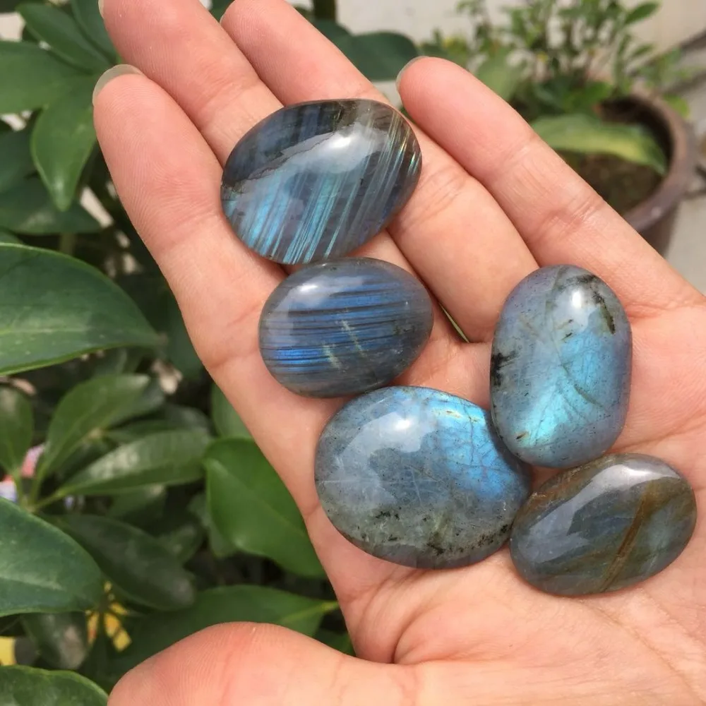 

5pcs drop shipping Natural heavy flash labradorite Crystal gemstone healing labradorite crystal cabochon jewelry making