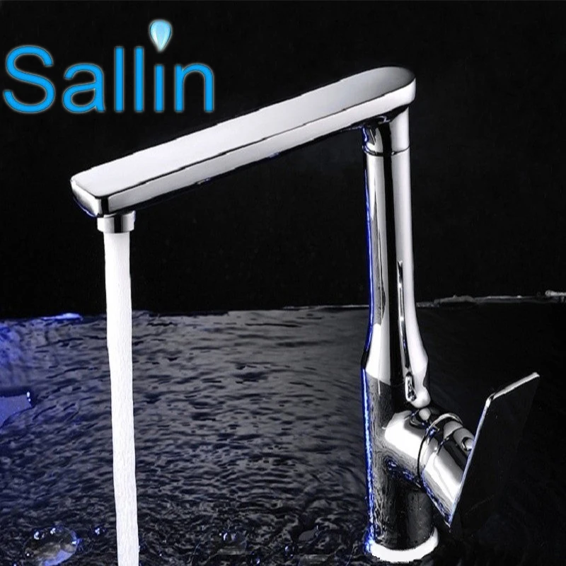 Creative New German Style Chrome Kitchen Water Faucet Single Lever