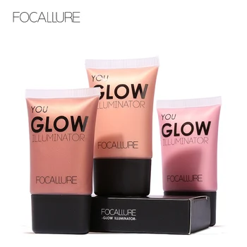

FOCALLURE Face Gold Highlighter Makeup Liquid Glow Illuminator Face Contour Brightener Glow Shimmer Liquid Highlighter Make up