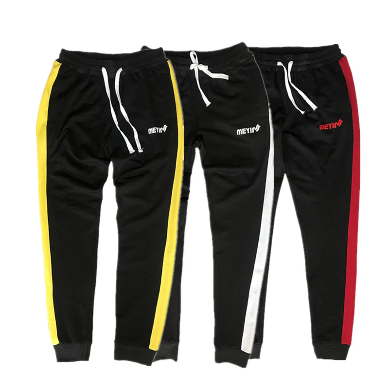 

2019 Men'S Pants Gyms Men Joggers Casual Men Stitching Sweatpants Joggers Side Stripe Classic Trousers Sporting Bodybuilding