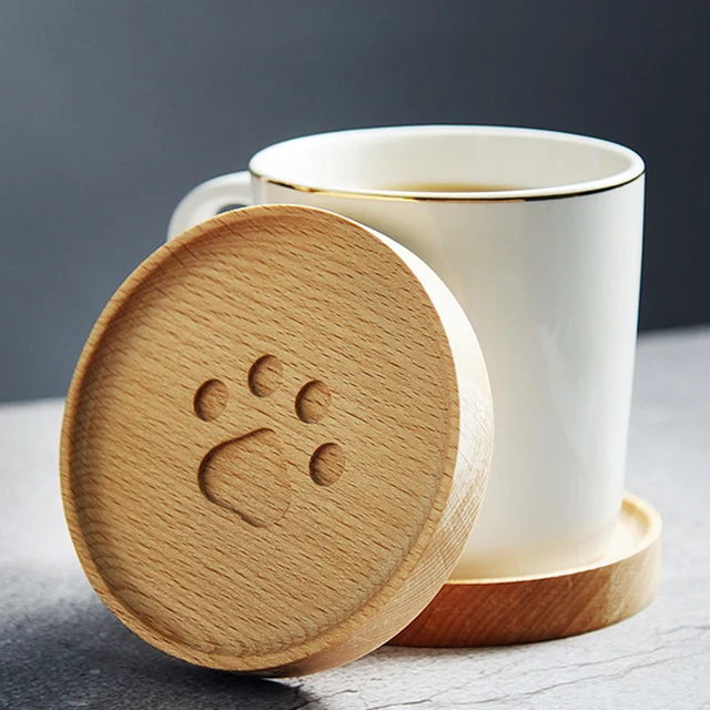 Buy Lovely Wooden Mug Coaster Cup Mats Round Wood