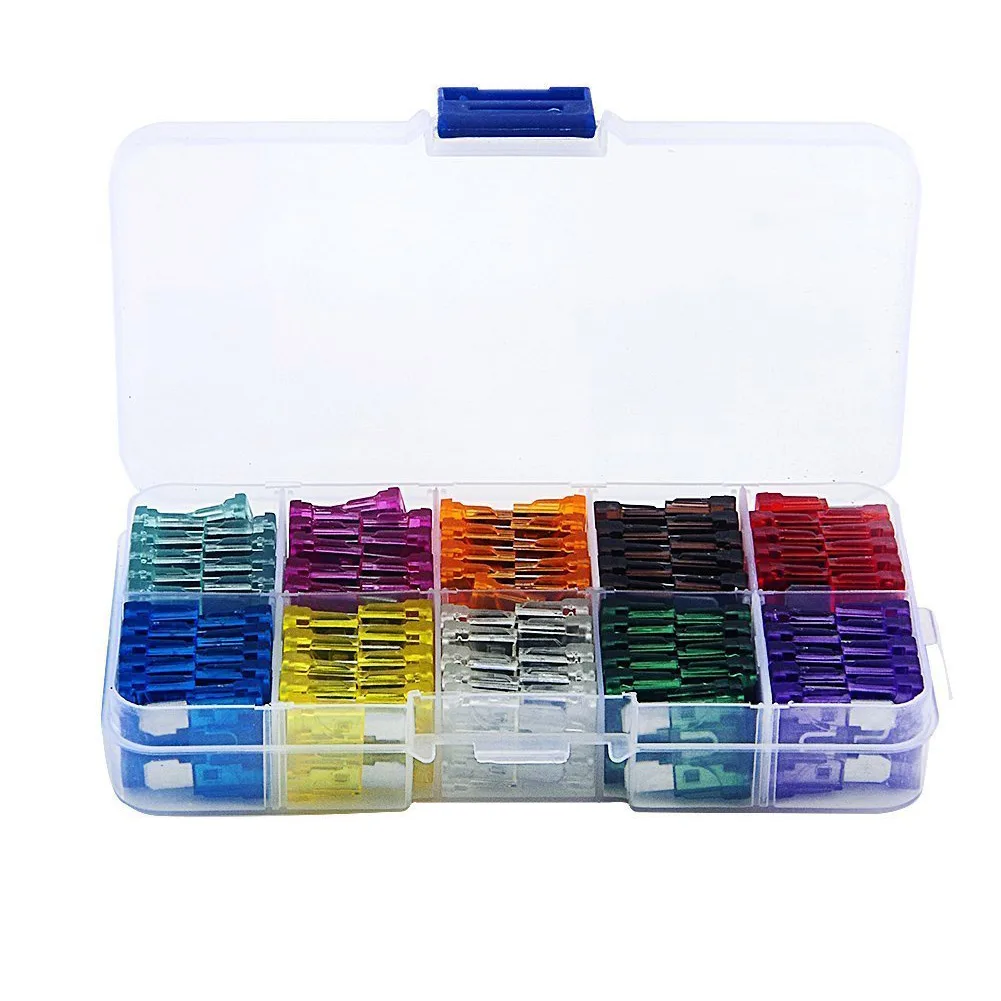 

100 Pcs/Box Assorted Auto Trunk Standard Blade Fuse 2/3/5/7.5/10/15/20/25/30/35A Replacement Fuses Kit Cars Accessories NR-ship