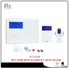 2017 Nuevo Wi-Fi Sistema de Alarma de Seguridad GSM Sistema de Alarma Wifi Andriod/IOS APP Control Libre Con Wifi Cámara