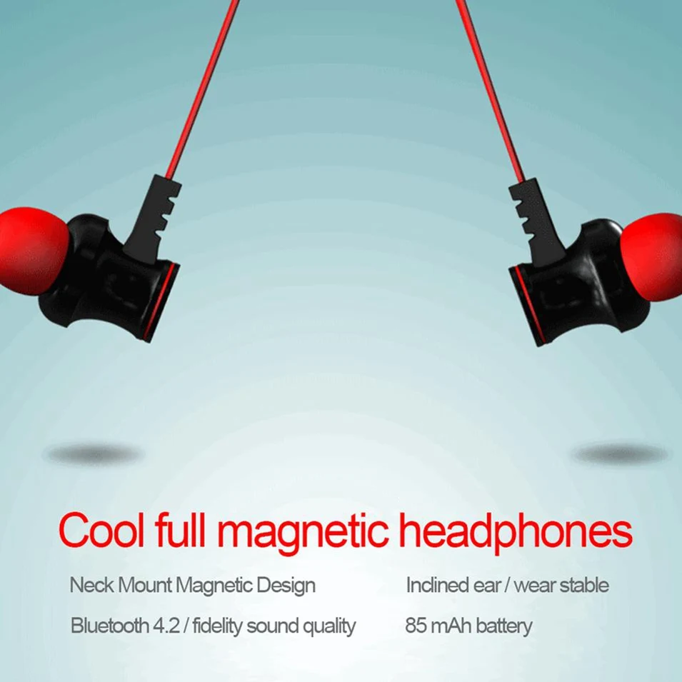 Icoque Sport Bluetooth Earphone Magnetic Hifi Bluetooth Headphones Stereo with Mic for Phone Xiaomi Sony Wireless In-ear Headset (4)