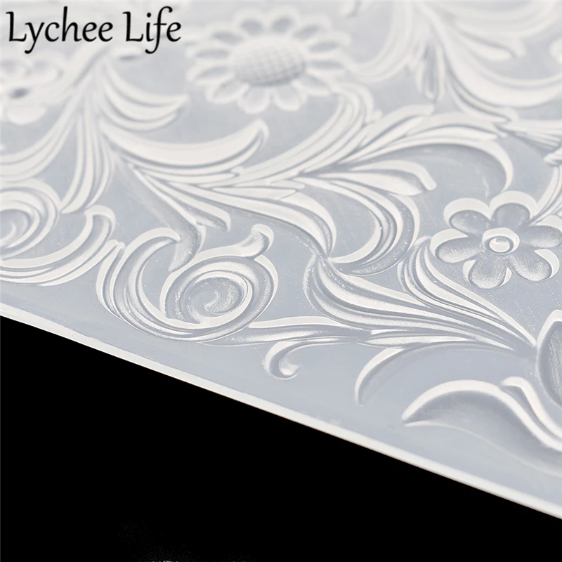 Lychee Life Leaves пластиковая папка для тиснения 29x10 6 см рельефные папки с цветочным