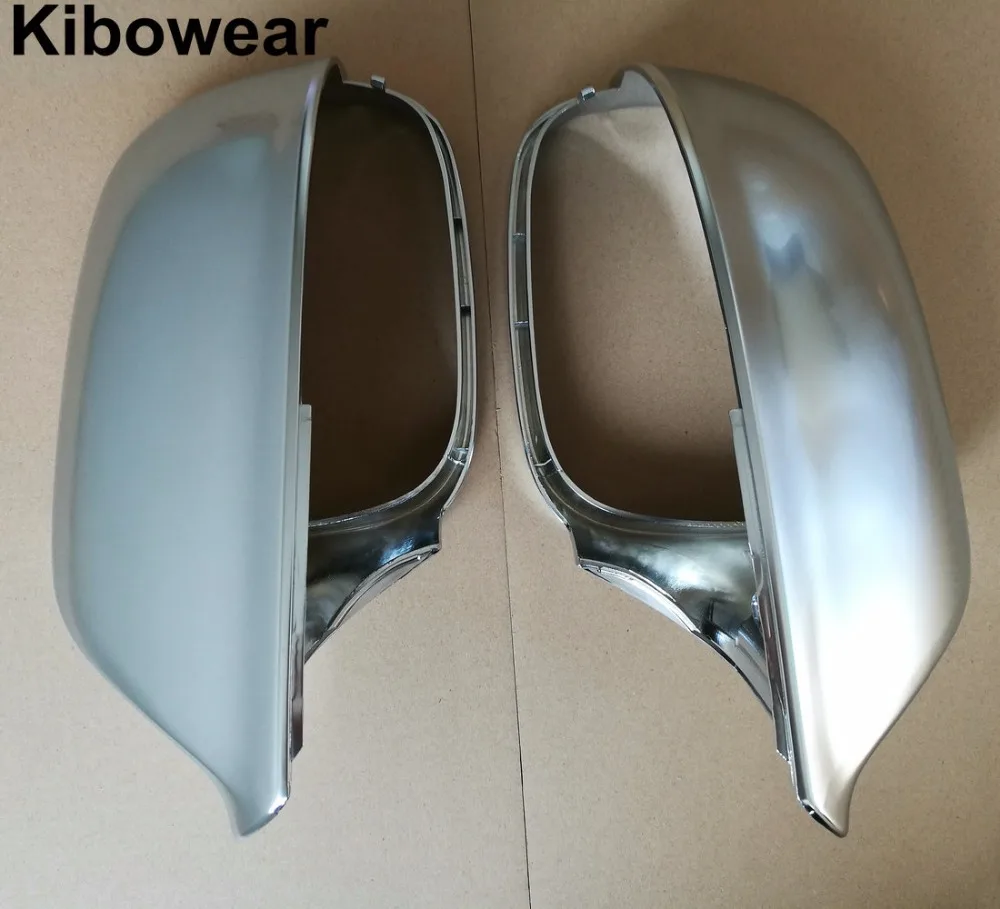 Kibowear для Audi Q5 8R Q7 4L SQ5 Chrome Боковая зеркало заднего вида колпаки 2009 2010 2011 2012 2013 серебристый матово