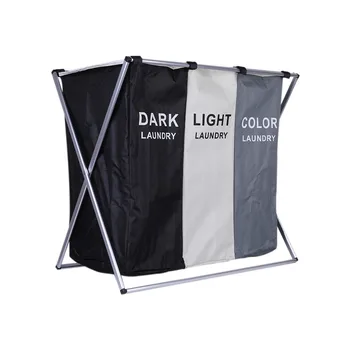 

ISHOWTIENDA Oxford Laundry Basket Alloy Handle Hamper Cloth household Organizer Storage Waterproof clothes dryer