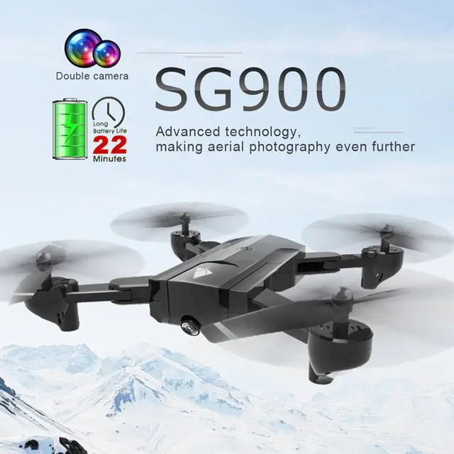 $US $55.99 SG900 Foldable Quadcopter 2.4GHz 720P Drone Quadcopter WIFI FPV Drones GPS Optical Flow Positioning