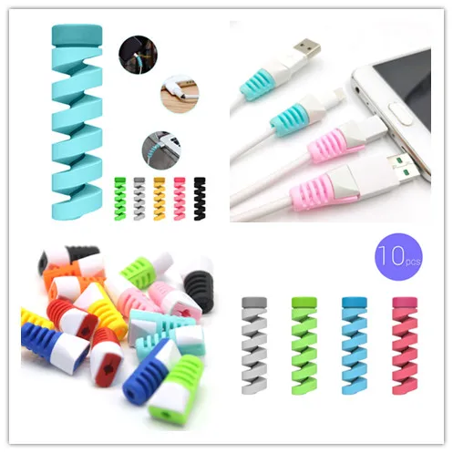 10pcs Charging Cable Protector Saver Cover For Apple iPhone 8 X USB Charger Cord Earphone | Электроника