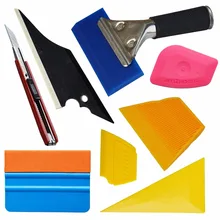 EHDIS Car Cleaning Tools Kit Window Tints Tool Vinyl Cutter 3M Felt Squeegee Handle Rubber Squeegee Vinyl Car Wrap Tools TK01