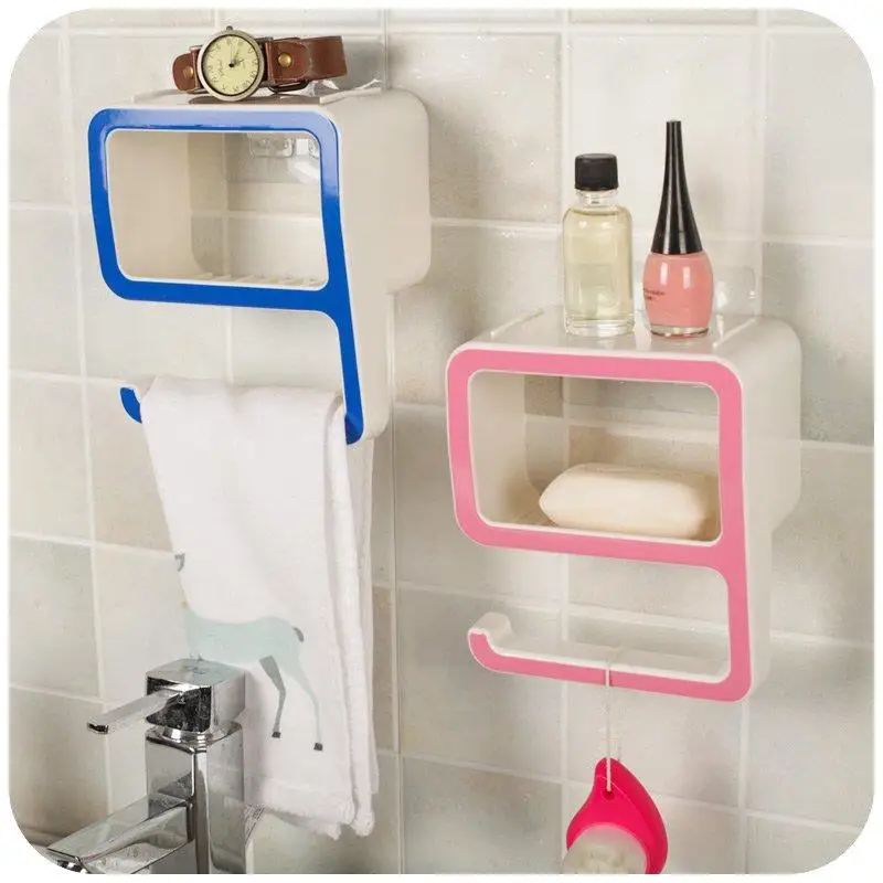 Nwe Belt Hanger Plastic Bathroom font b Storage b font Shelf Wall Mounted Type Eco friendly