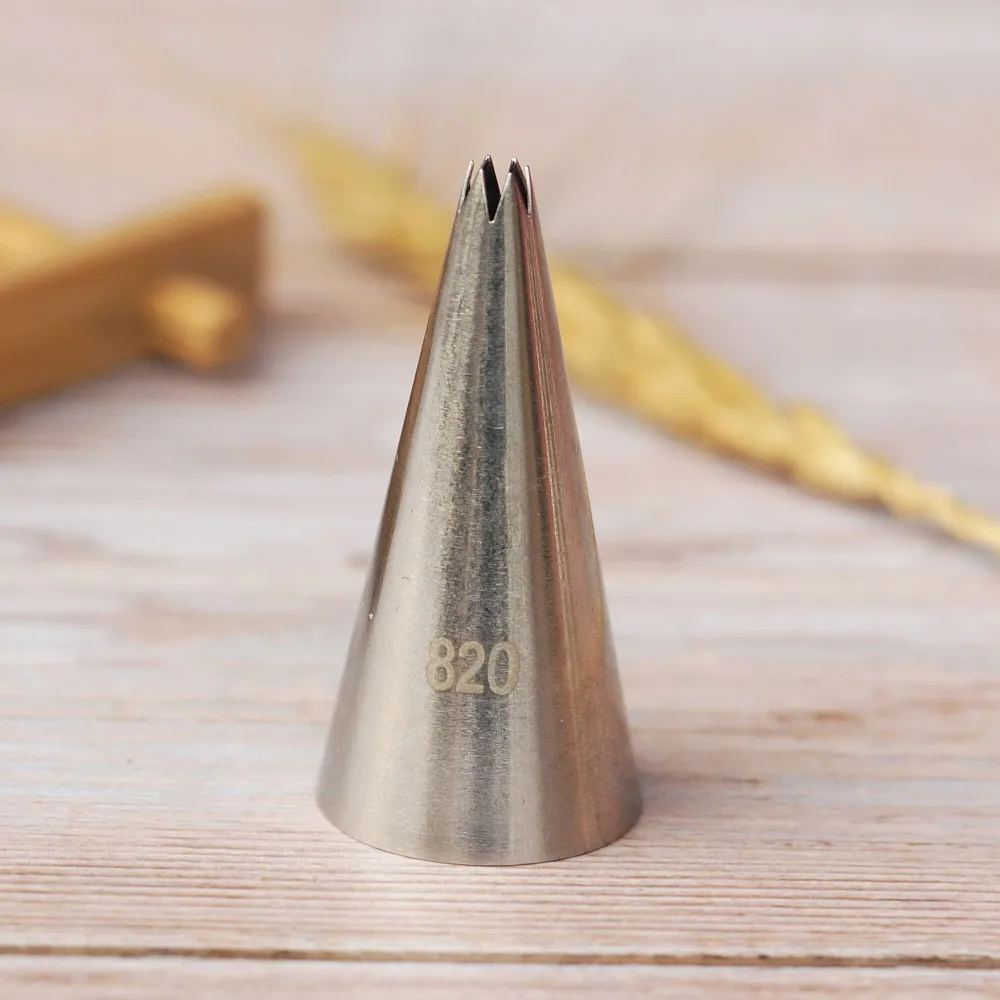 

#820 Piping Nozzle Pastry Cookies Tools Icing Tips Cake Decorating Cupcake Creates Open Star Piping Head
