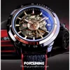 Forsining Motorcycle Design Genuine Black Belt Waterproof Skeleton Men Automatic Watches Top Brand Luxury Mechanical Male Clock ► Photo 2/6