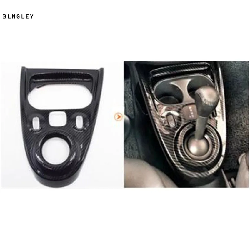 

1pc ABS carbon fiber grain gear panel decoration cover for 2015-2018 Mercedes Benz Smart car accessories
