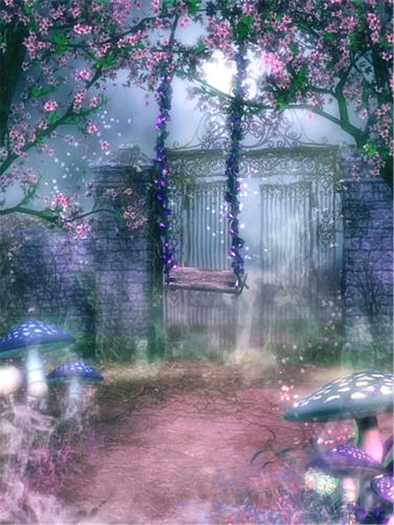 Dreaming Floral Garden Background Backdrops for Kids Birthday Digital