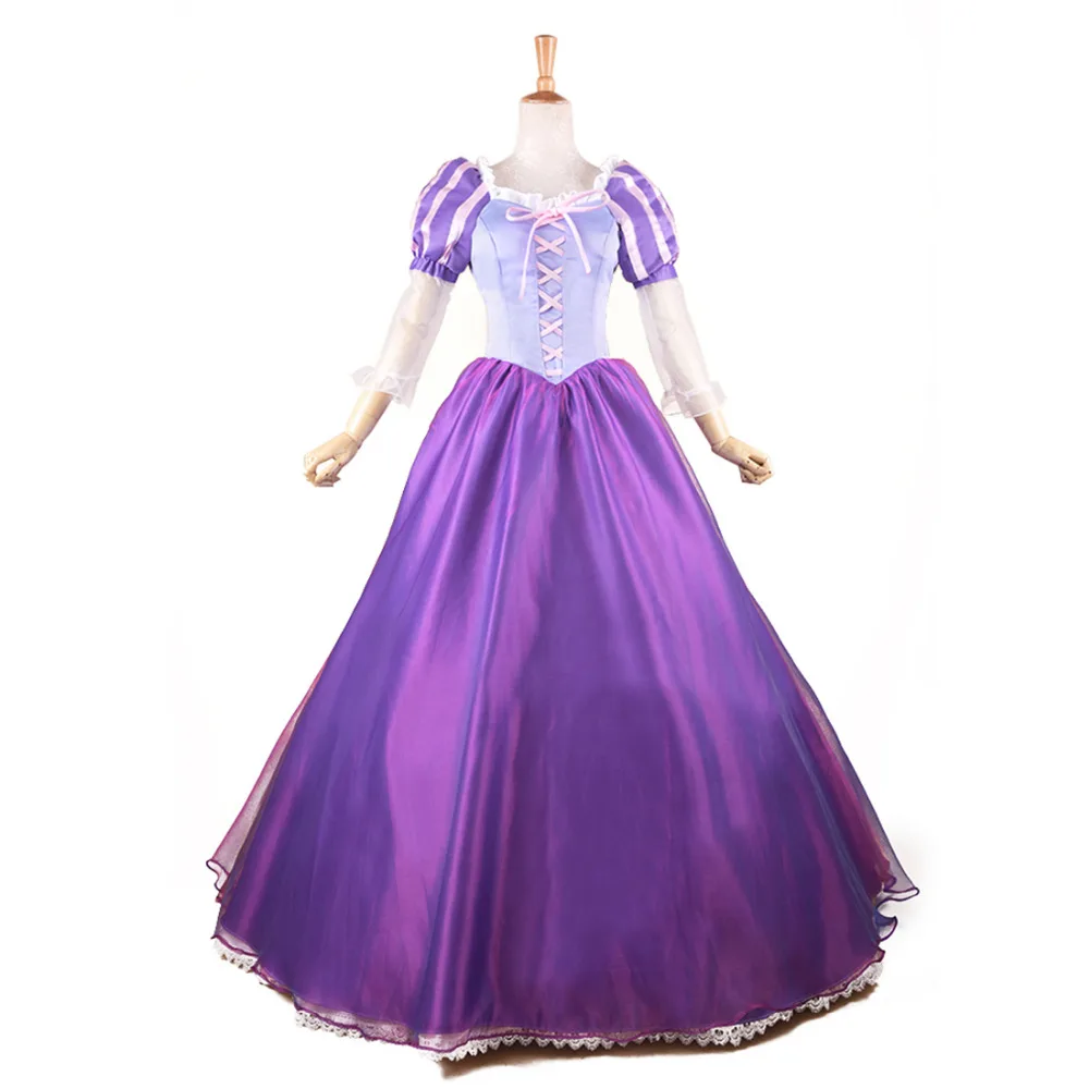 もつれプリンセスラプンツェル衣装おとぎ話大人ファンシーバイオレットドレスアニメコスプレ衣装プリンセスドレスハロウィンパーティー Aliexpress Novelty Special Use