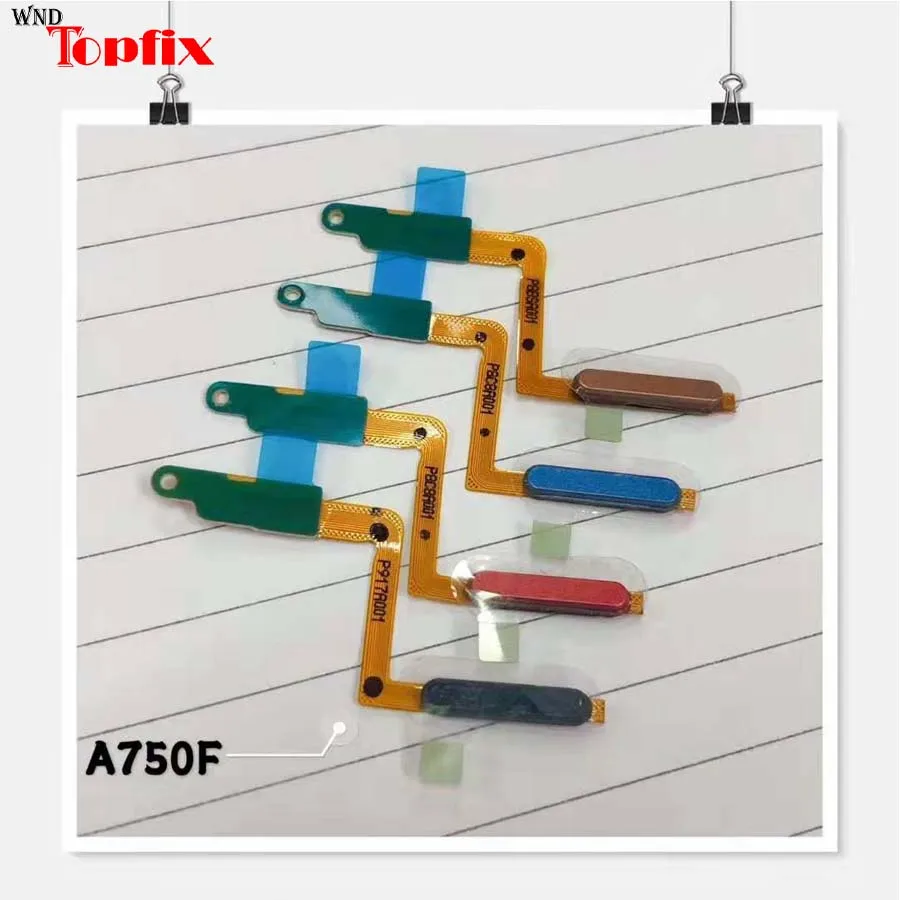 

For Samsung Galaxy A7 2018 A750 Fingerprint Sensor Scanner Touch A750 Home Button Power on Switch Key Flex Cable Replacement