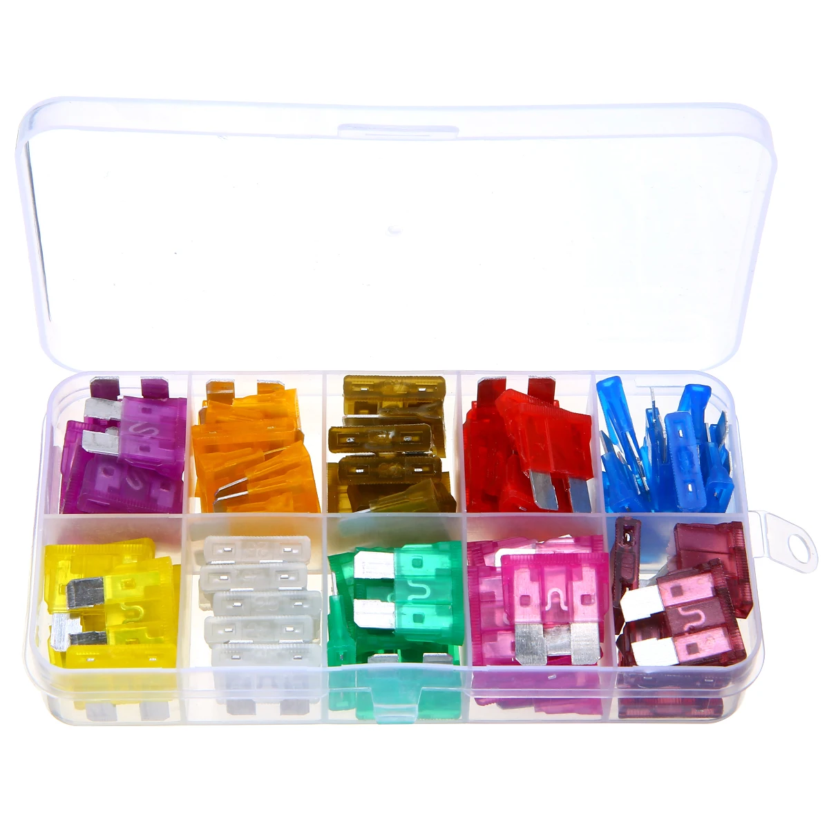 New 80pcs 12V Standard Blade Car Truck Fuses 3A 5A 7.5A 10A 15A 20A 25A 30A 35A 40A Fuse Assorted Set with 1pc Puller