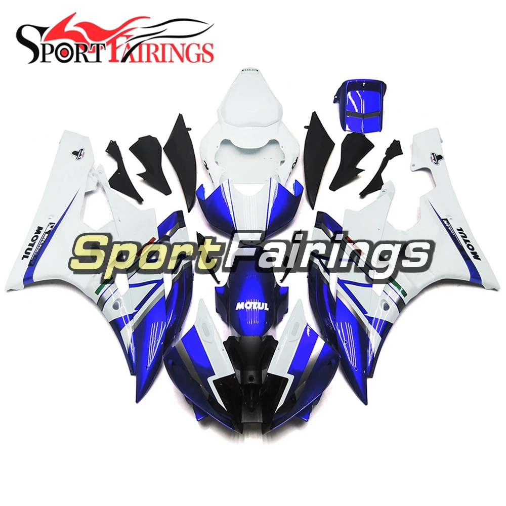 

Injection Full Fairings For Yamaha YZF-R6 06 07 YZF600 R6 2006 2007 ABS Plastic Motorcycle Fairing Kit Cowlings White Blue New
