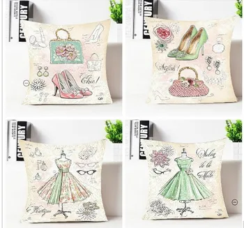 

Contemporary and Contracted fashion high heels Linen cotton pillow cushion /Home Decor sofa cushions decorative Throw Pillows