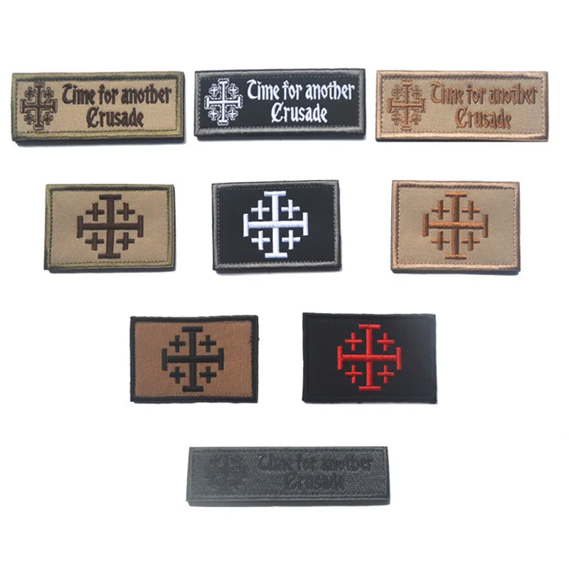 Knights-Templar-Teutonic-Knights-Cross-Tactical-Patch-Hook-Loop-CLOTH-jack-Embroidered-Emblem-Military-Morale-army