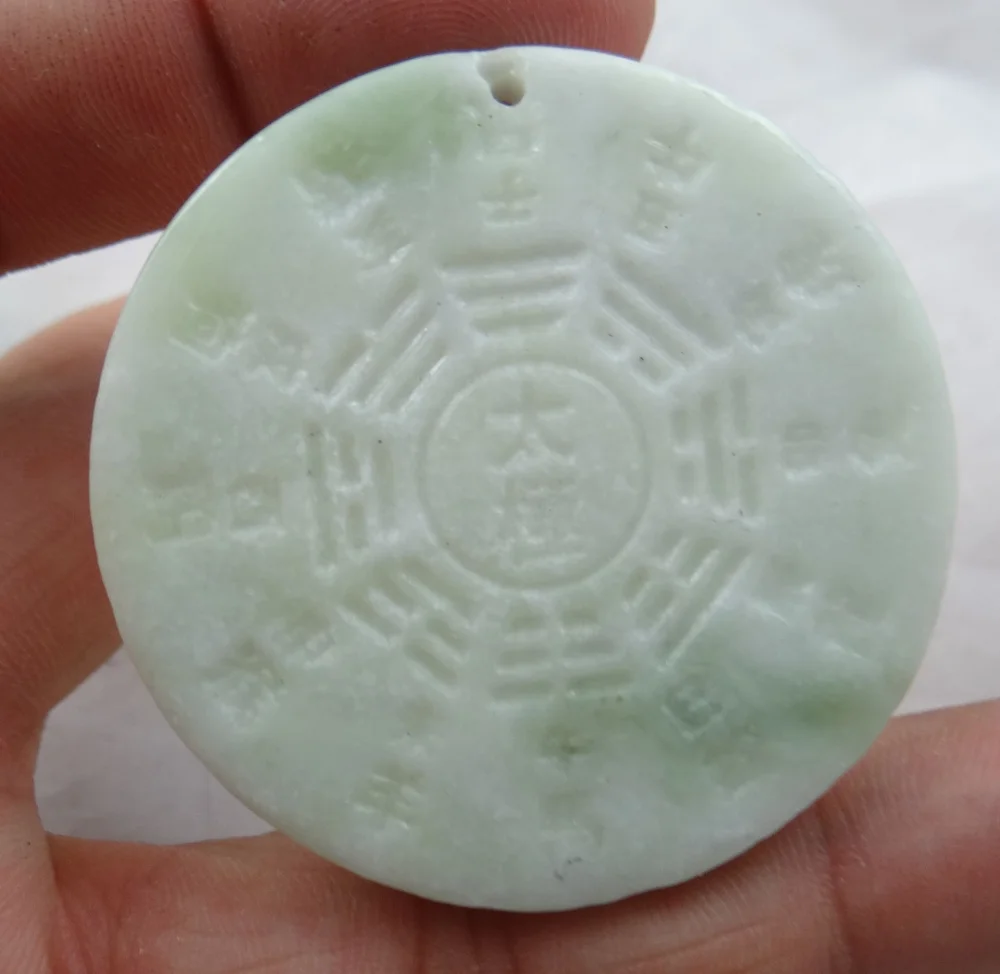 

47*47Wholesale natural Chinese Liantian stone hand-carved statue of Gossip money amulet pendant necklace Jewelry Making