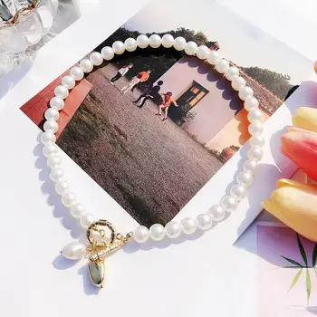 

Fashion Simulated Pearl Necklace Women Choker 2019 Handmade Wedding Party Jewelry Statement Colalres Elegant Bijoux Fine Gifts