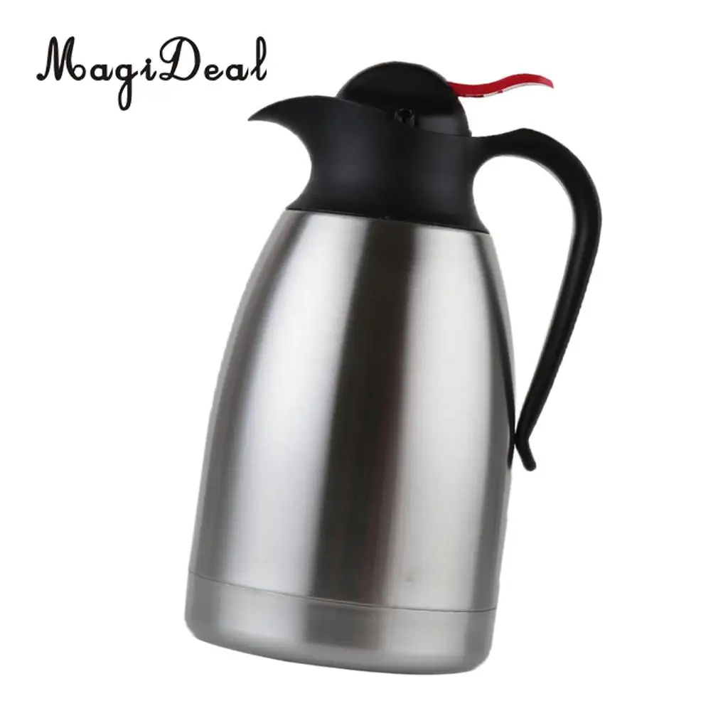 Normal 1500ml MagiDeal теплоизоляция кофе графин дома бутылка для воды горшок серебро 1.2L/1.5L/2L - Цвет: Normal 1500ml