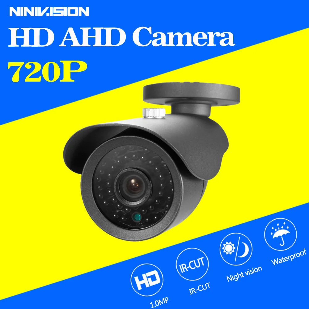 Waterproof Security & Protection 3.6MM Fixed Lens 720P AHD Camera 20M Night Range CCTV Outdoor Security Camera IR Cut