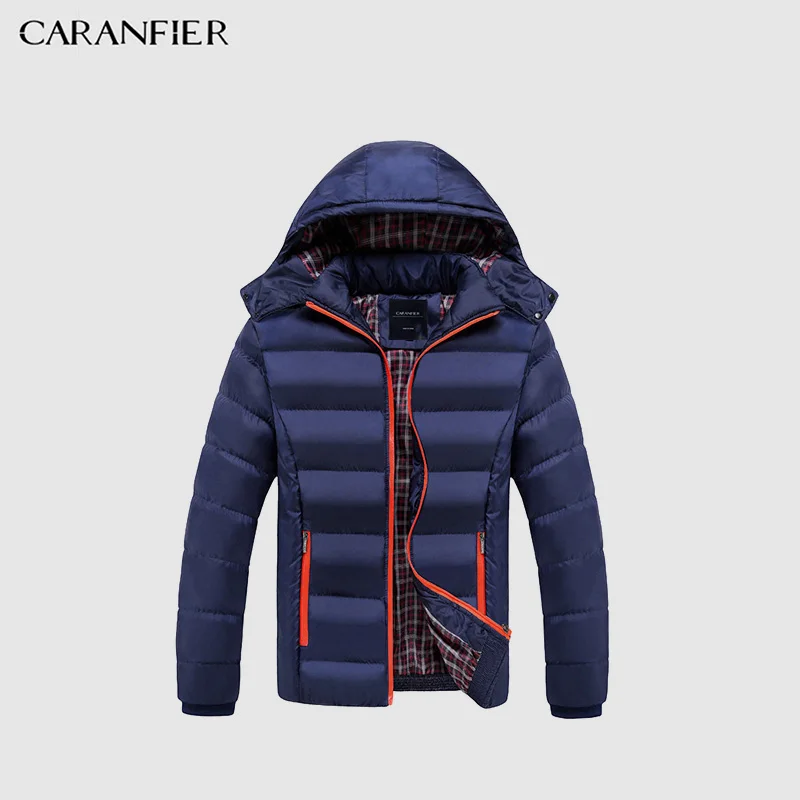 CARANFIER зимняя куртка мужская-20 градусов утолщенная теплая парка пальто с капюшоном флисовые куртки верхняя одежда Jaqueta Masculina дропшиппинг