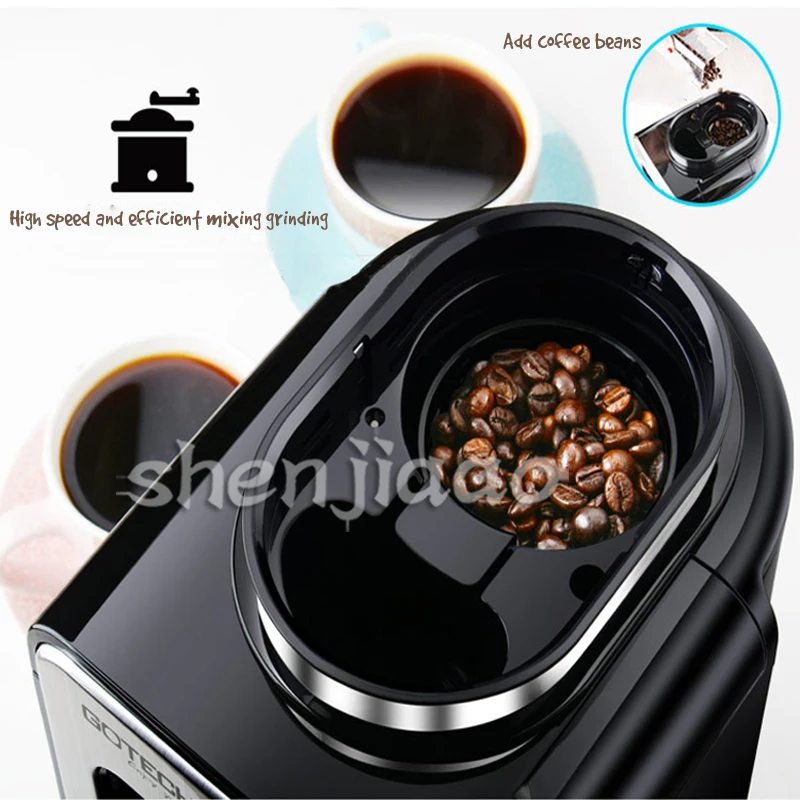 Full Automatic Grinding Machine 580ml Coffee Grinding Machine Beans Double Use American Coffee For Home 1pc
