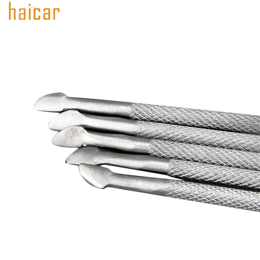 

Drop Ship 1pc Double Head Stainless Steel Cuticle Pusher Dead Skin Remover Nail Art Manicure Tools 170613