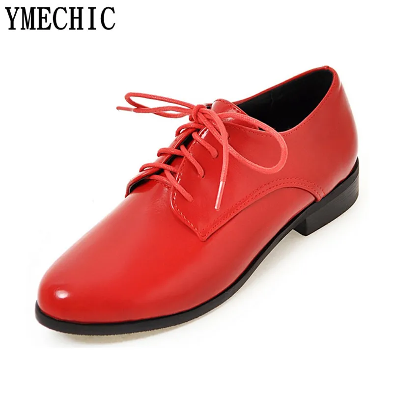 Женские Классические балетки YMECHIC 2018 белые красные черные повседневные туфли на
