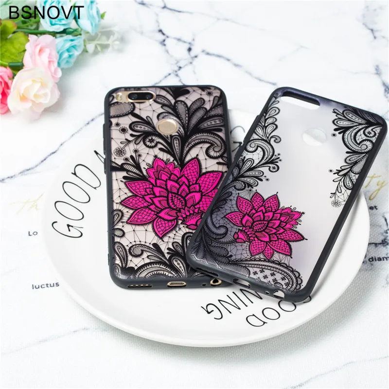

Xiaomi Mi A1 Case Xiaomi Mi A1 Cover TPU +PC Lace Rose Flower Case Xiaomi Mi A1 Phone Cover Funda Bumper Xiaomi Mi A1 Case Capa