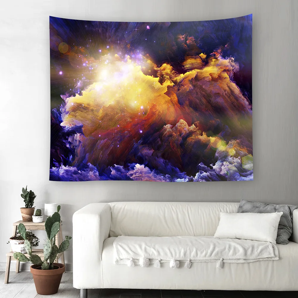 Colorful Night Sky Tapestry Art Wall Hanging Room Bedspread Tapestry Home Decor