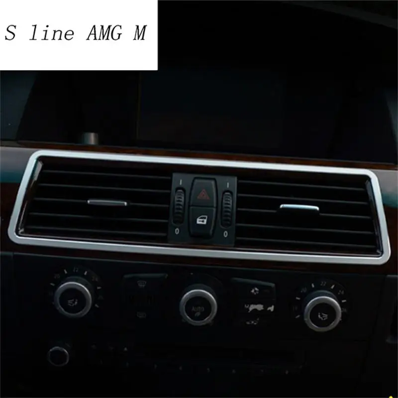 Stainless Steel for BMW E60 Interior Trim Air Conditioner Outlet Frame Stickers 