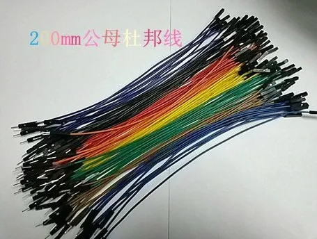 200 шт./упак. Single 1P-1P Male к Femal Dupont Cable dupont line 1PIN 20 см макетная плата кабель джампер для
